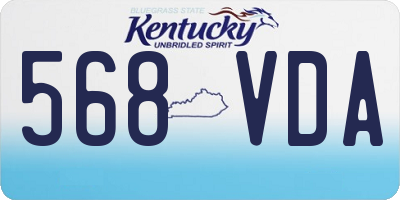 KY license plate 568VDA