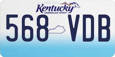 KY license plate 568VDB