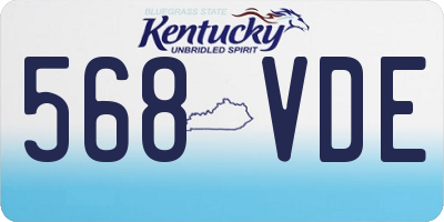 KY license plate 568VDE