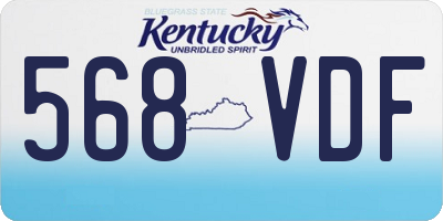 KY license plate 568VDF