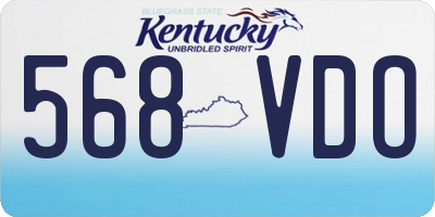 KY license plate 568VDO
