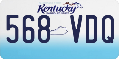 KY license plate 568VDQ
