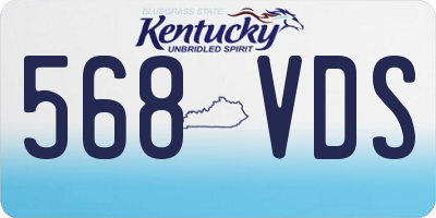 KY license plate 568VDS