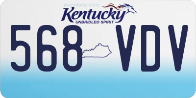 KY license plate 568VDV