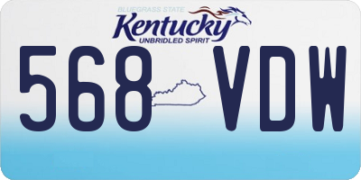 KY license plate 568VDW