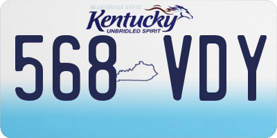 KY license plate 568VDY