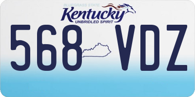 KY license plate 568VDZ