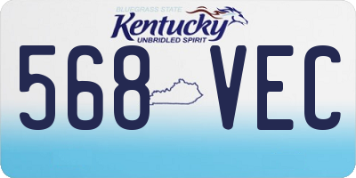 KY license plate 568VEC