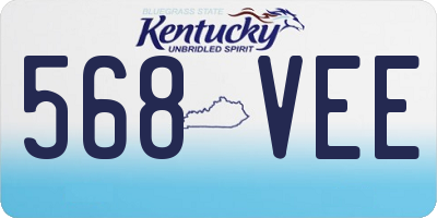 KY license plate 568VEE