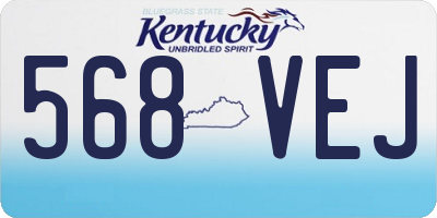 KY license plate 568VEJ
