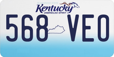 KY license plate 568VEO