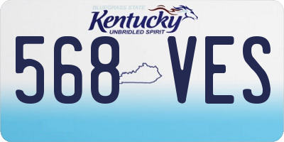 KY license plate 568VES