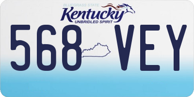 KY license plate 568VEY