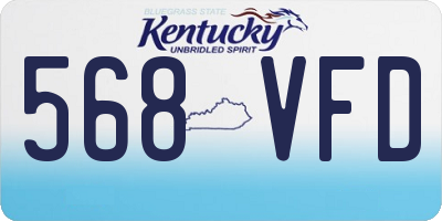 KY license plate 568VFD