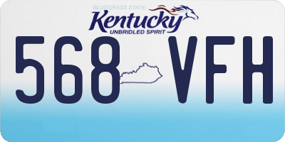 KY license plate 568VFH