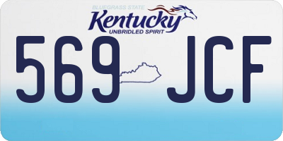KY license plate 569JCF