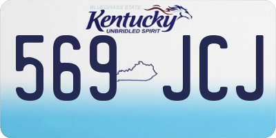 KY license plate 569JCJ