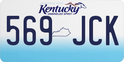 KY license plate 569JCK