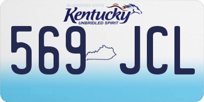 KY license plate 569JCL