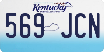 KY license plate 569JCN