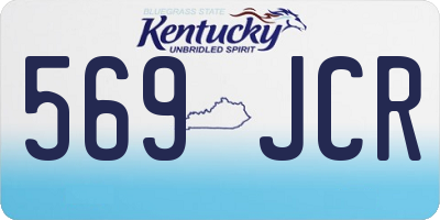 KY license plate 569JCR