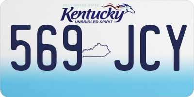 KY license plate 569JCY