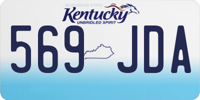 KY license plate 569JDA