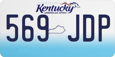 KY license plate 569JDP