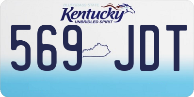 KY license plate 569JDT