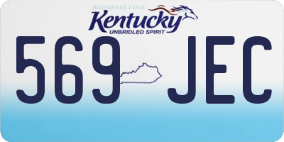 KY license plate 569JEC