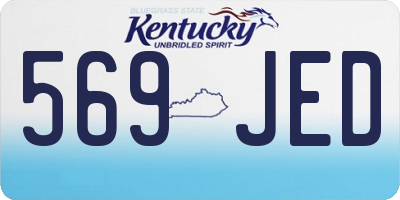 KY license plate 569JED