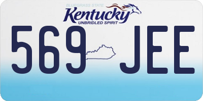 KY license plate 569JEE