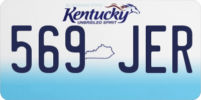 KY license plate 569JER