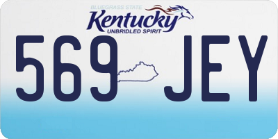 KY license plate 569JEY