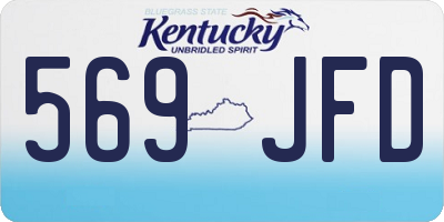 KY license plate 569JFD