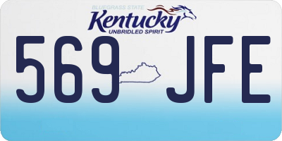KY license plate 569JFE