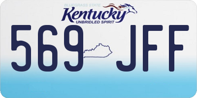 KY license plate 569JFF