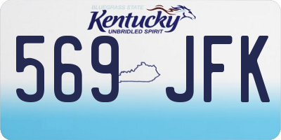 KY license plate 569JFK