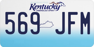 KY license plate 569JFM