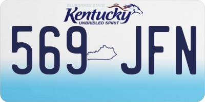 KY license plate 569JFN