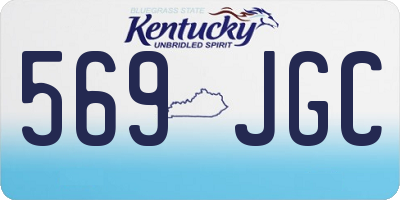 KY license plate 569JGC