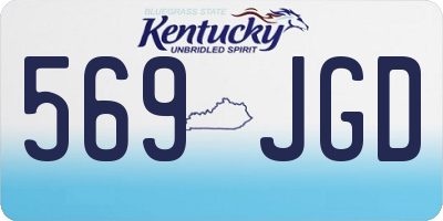 KY license plate 569JGD