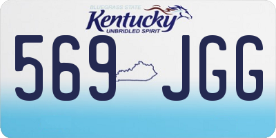 KY license plate 569JGG