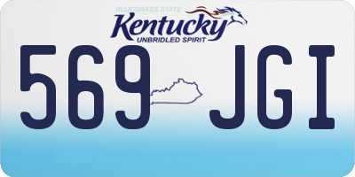 KY license plate 569JGI