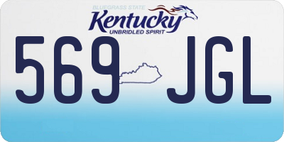 KY license plate 569JGL