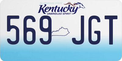 KY license plate 569JGT