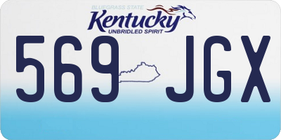 KY license plate 569JGX