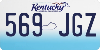 KY license plate 569JGZ