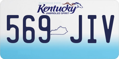 KY license plate 569JIV