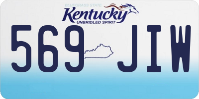 KY license plate 569JIW